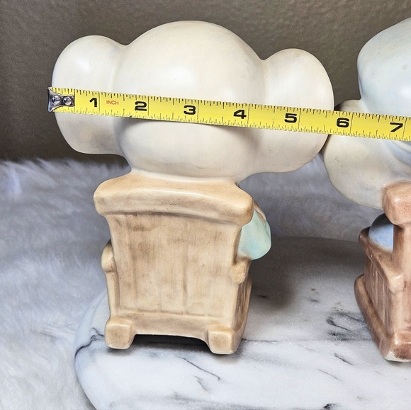 Vintage Art Studio Hand Painted Made Grandpa Grandma Mice Mouse 9in 70s LG - Picture 7 of 11